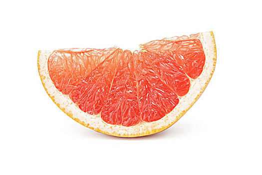 切片,成熟,橙色,柚子,隔绝,白色背景,背景