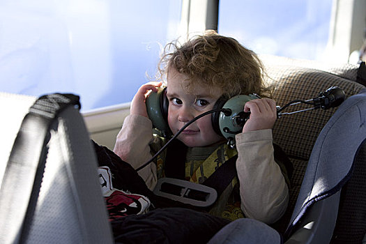小孩,乘客,空中游览,飞机,阿拉斯加