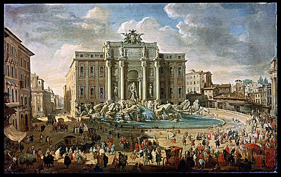 喷泉,罗马,教皇,18世纪,艺术家