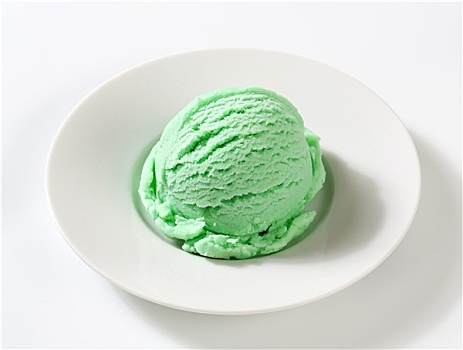 舀具,绿色,冰淇淋,盘子
