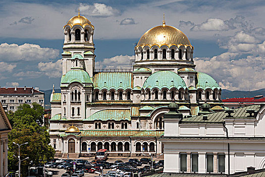 保加利亚,索非亚,教堂,俯视图,白天