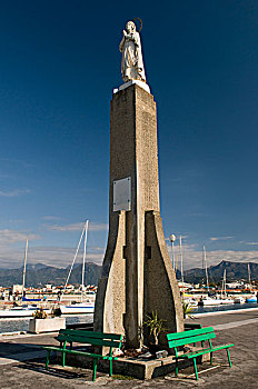 纪念建筑,玛丽亚,港口,维亚雷娇,里维埃拉,托斯卡纳,意大利,欧洲