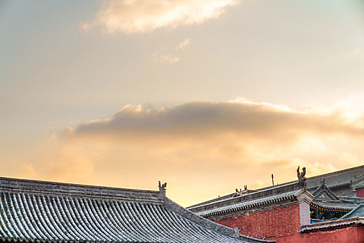 五台山景区的佛教寺庙建筑