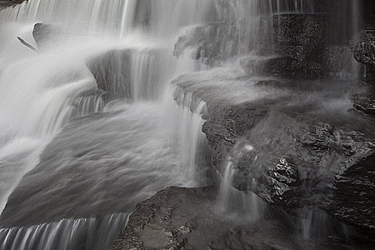 水,落下,河,山峦,州立公园,阿肯色州,美国