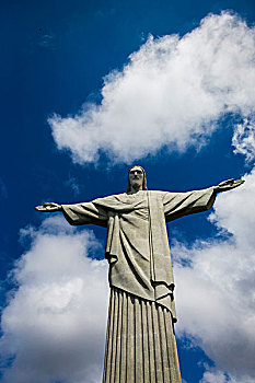 耶稣,救世主,雕塑,耶稣山,里约热内卢,巴西