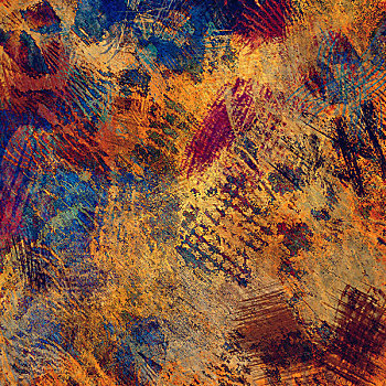 艺术,抽象,彩色,丙烯酸树脂,铅笔,背景,蓝色,褐色,橙色