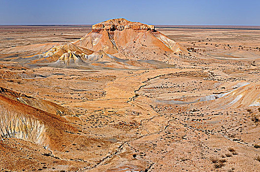 山,涂绘,荒芜,澳洲南部,澳大利亚