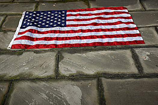 重庆空军抗战纪念园里的美国国旗