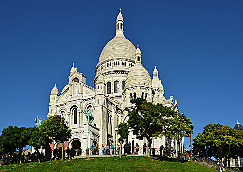 大教堂,蒙马特尔,巴黎,法兰西岛,法国,欧洲