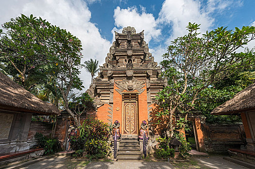 入口,乌布,宫殿,巴厘岛,印度尼西亚,亚洲