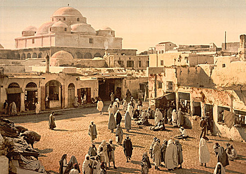 突尼斯,市场,城市,历史