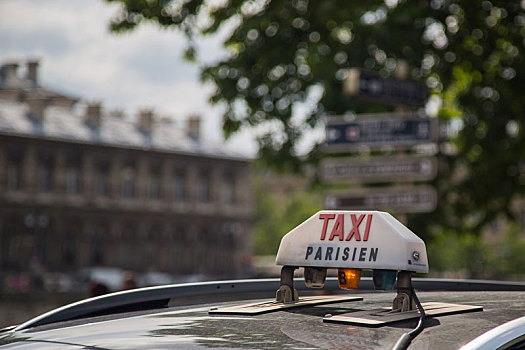 巴黎,出租车,标识