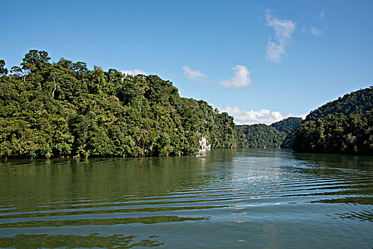 危地马拉,靠近,城镇,利文斯顿,河,峡谷,丛林,风景,大幅,尺寸