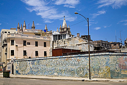 老,建筑,哈瓦那,古巴