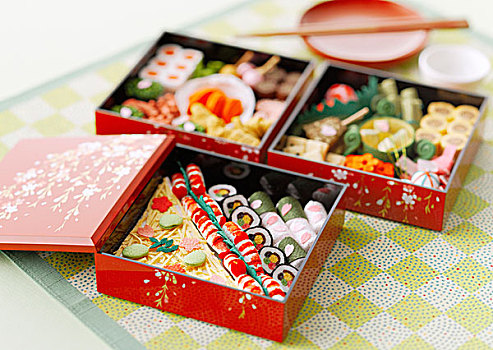 日本,盒子,午餐