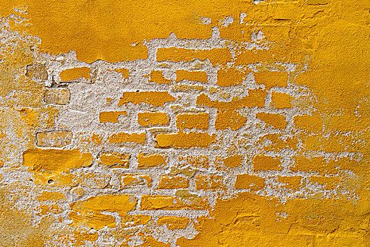 赭色,黄色,砖墙