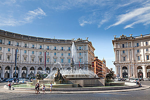 广场,喷泉,罗马