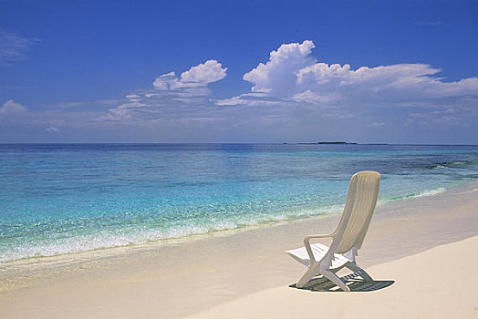 马尔代夫,泰姬陵,珊瑚礁,胜地,椅子,海滩