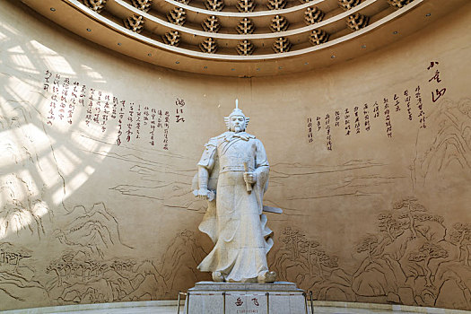 岳飞塑像,中国河南省汤阴县岳飞庙岳飞纪念馆