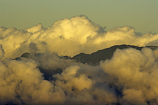 山峦,哈雷阿卡拉火山口,毛伊岛,夏威夷,美国