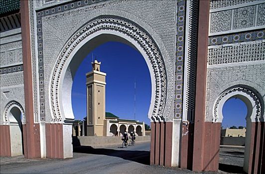 摩洛哥,塔菲拉勒特,区域,印象深刻,门,入口,城市