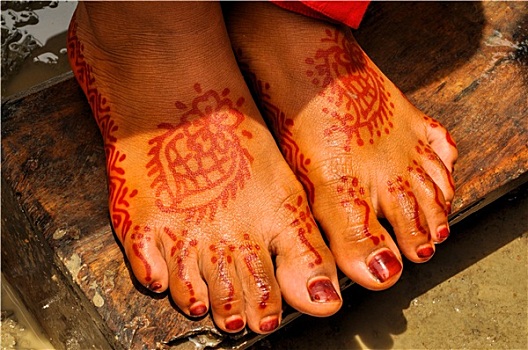 散沫花染料,婚礼,孟加拉