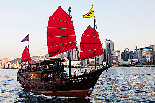 中国,香港,帆船