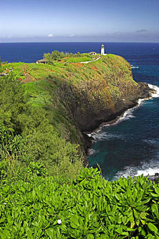 基拉韦厄火山,灯塔,晴天,考艾岛,夏威夷