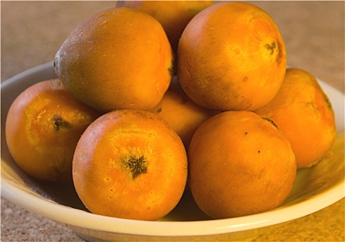 橘色,棕榈树,水果