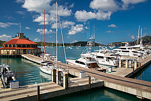 码头,夏洛特阿马利亚,港口,圣托马斯,美国维京群岛