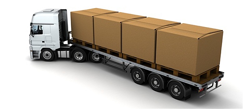 卡车,运输,纸板箱