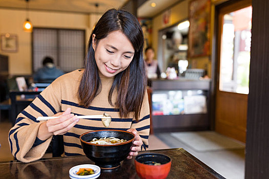 女人,吃饭,日本人,乌龙面