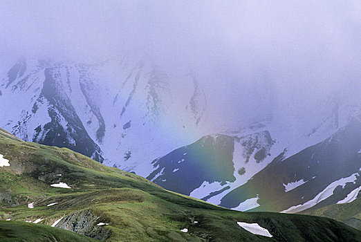 美国,阿拉斯加,德纳里峰国家公园,多彩,彩虹