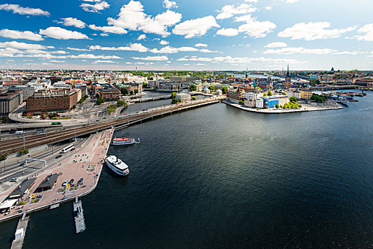 斯德哥尔摩,城市,全景,瑞典,欧洲