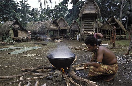 做饭,宴会,乡村,岛屿,巴布亚新几内亚