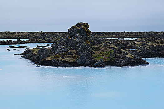 冰岛,蓝色泻湖,熔岩原,深海