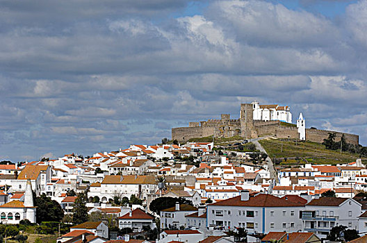 城堡,城镇,葡萄牙,欧洲