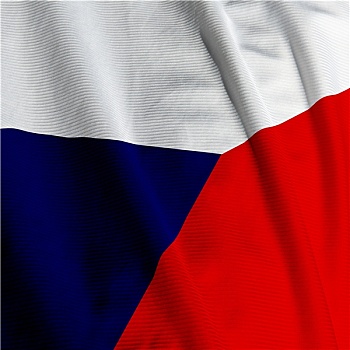 捷克,旗帜,特写