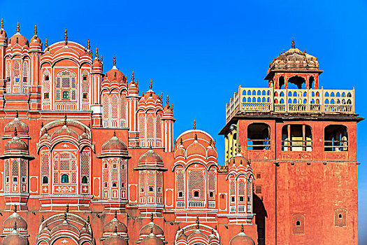 建筑,风之宫,风宫,斋浦尔,拉贾斯坦邦,印度,亚洲