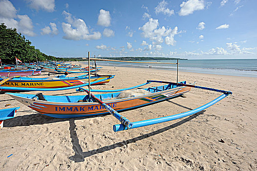 印度尼西亚,巴厘岛,登巴萨,独木舟,金巴兰,海滩