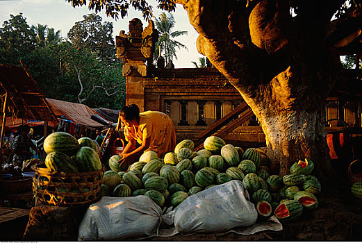 人,市场,巴厘岛,印度尼西亚