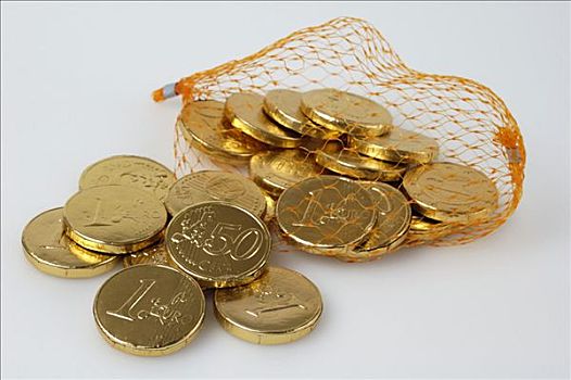 欧元硬币,巧克力