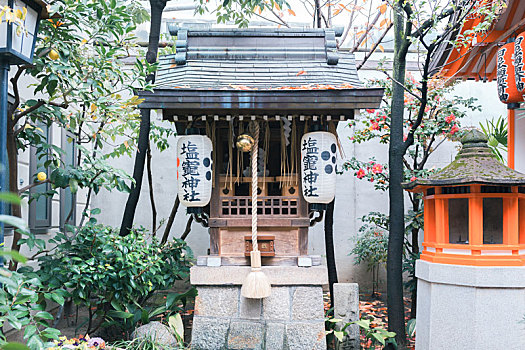 日本京都锦天满宫里的神社