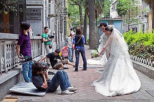 夫妇,姿势,照片,广州,广东,中国,五月,2009年