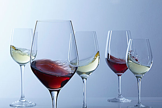 红酒,白葡萄酒,螺旋,玻璃杯