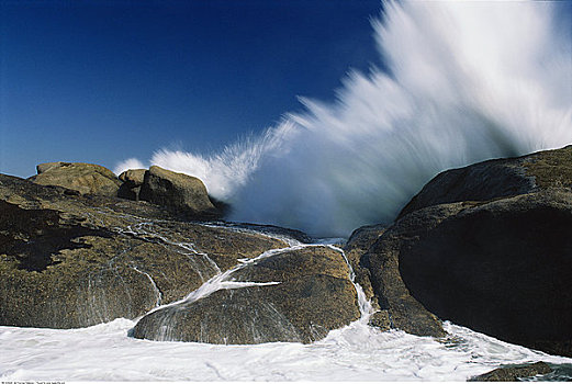 波浪,石头,北开普,南非