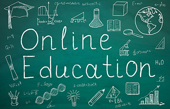 上网,教育,文字,绿色,黑板