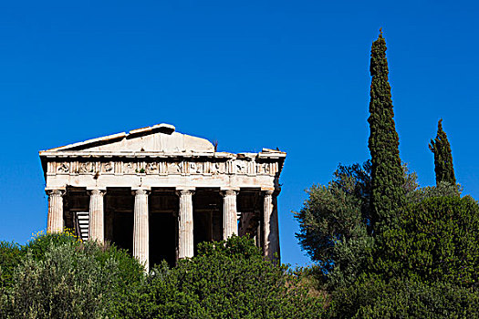 中心,希腊,雅典,古安哥拉遗址,庙宇