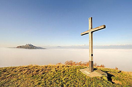 雾,层次,温度,山,康斯坦茨,地区,巴登符腾堡,德国,欧洲