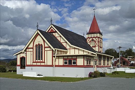 教堂,乡村,罗托鲁瓦,南岛,新西兰